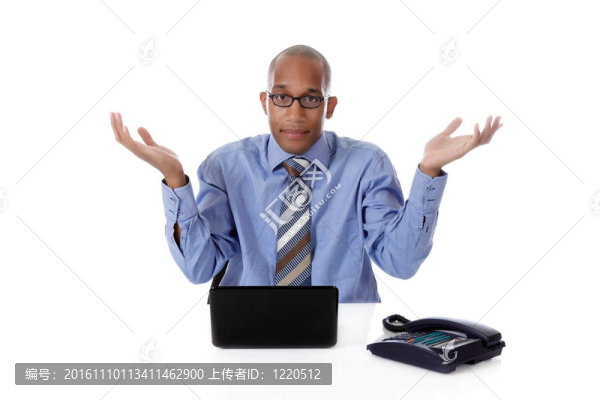 年輕漂亮的African,American商人