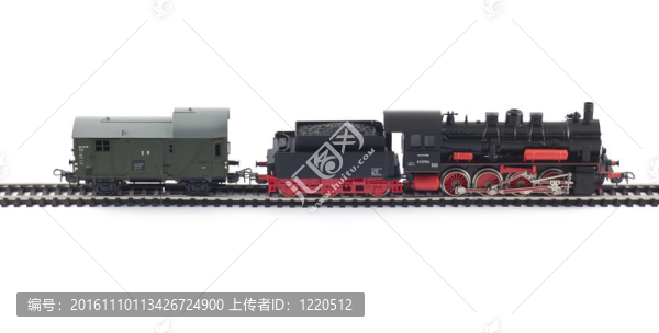 玩具蒸汽火車和貨車