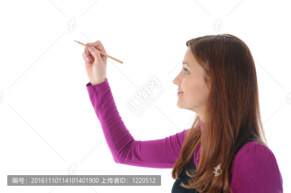 商人拿著一支筆