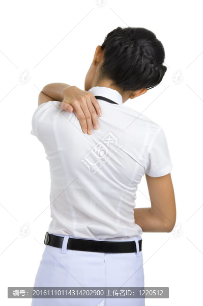 頸痛的女人