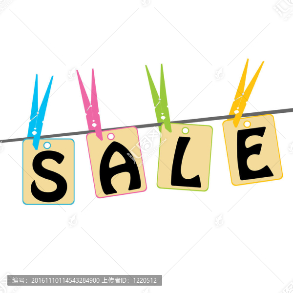 用衣夾夾銷售標(biāo)簽