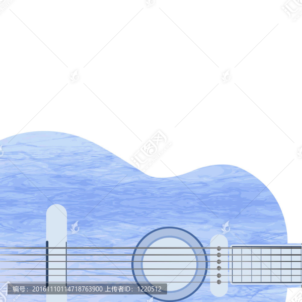 藍(lán)色的古典吉他