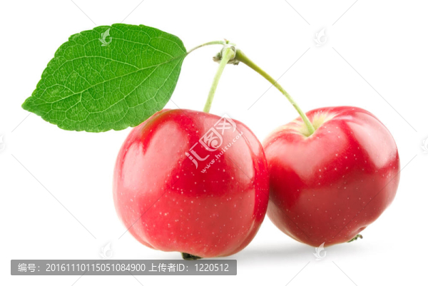 有葉子的甜蘋果