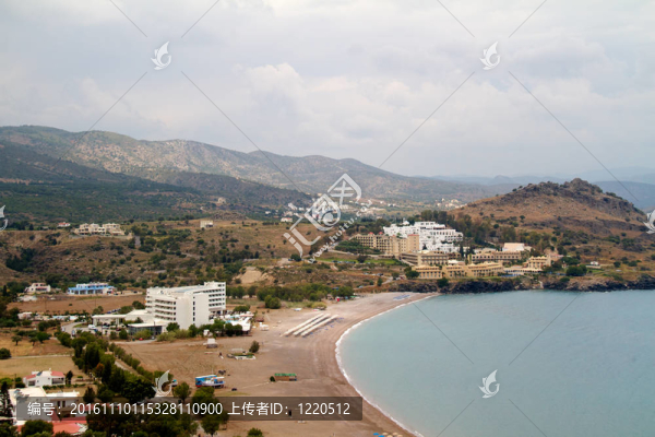 羅德的風(fēng)景如畫的海灘