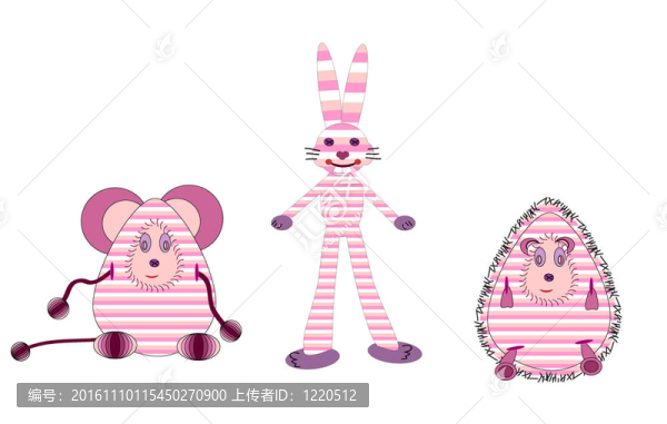 刺猬；兔和小鼠圖
