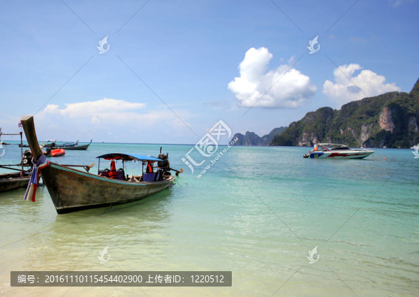 泰國在海洋中的船