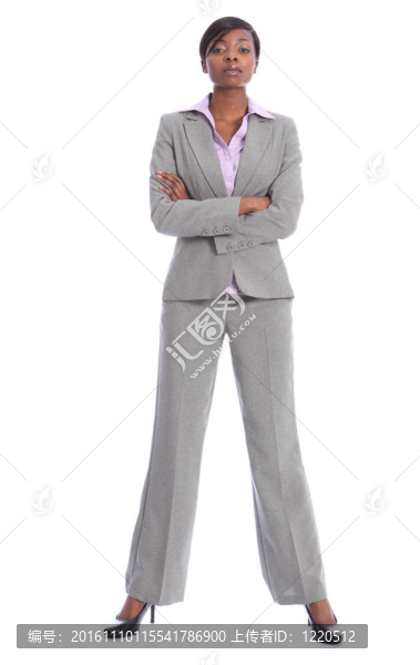 嚴(yán)肅的非裔美國婦女