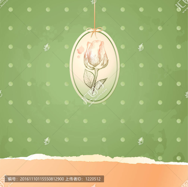 復(fù)古背景與玫瑰
