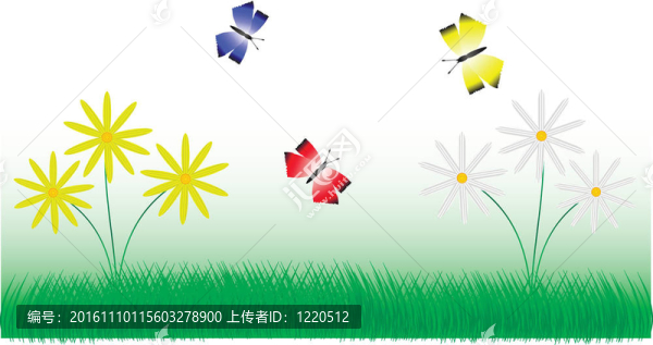 鮮花和蝴蝶