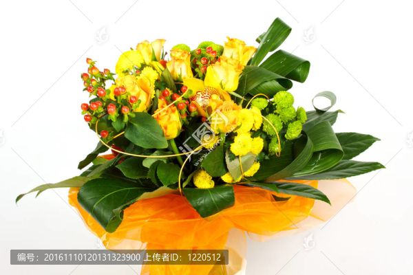 五顏六色的花束特寫鏡頭