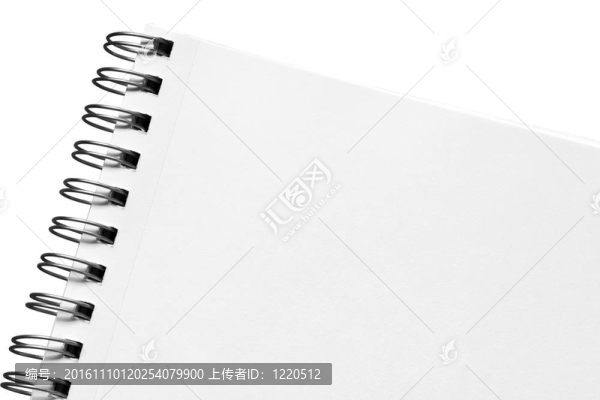 在白色的空白頁(yè)ringbinder