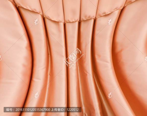 曲線橙色織物窗簾