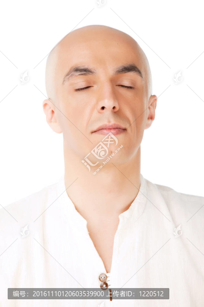 面對光頭男冥想
