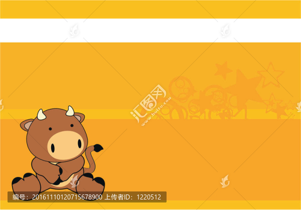 公牛寶寶卡通坐背景