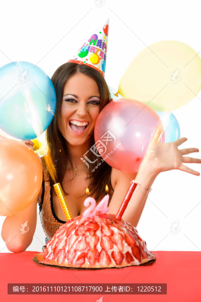 女慶祝生日