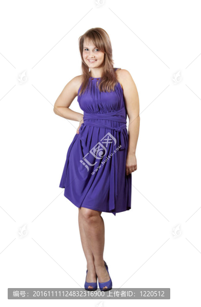 穿紫羅蘭色衣服的女孩