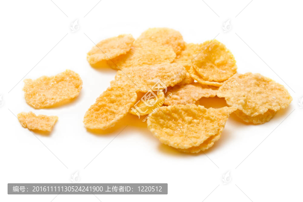 白色背景上分離的谷物