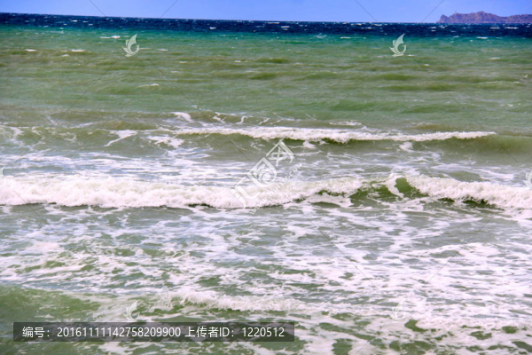 希臘海岸的波浪