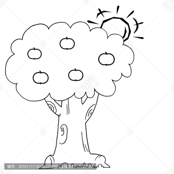 太陽背后的一棵蘋果樹
