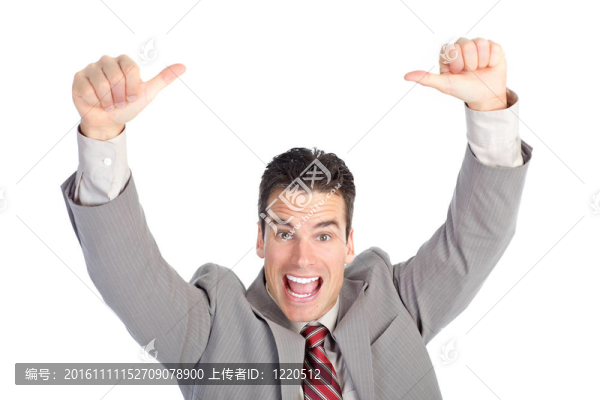 英俊的快樂的商人