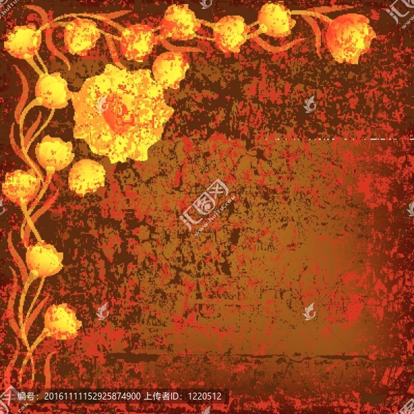 摘要花卉插圖