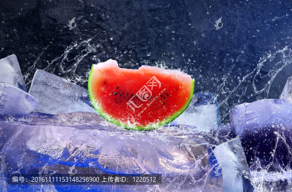 西瓜周圍的水滴