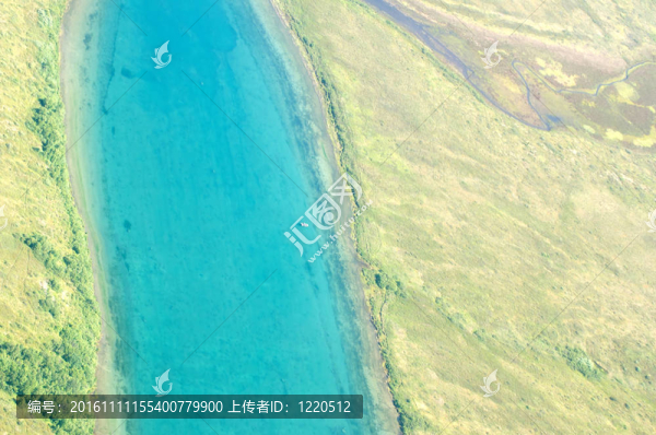 阿拉斯加河航空照片