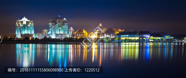 布城天際線的夜景