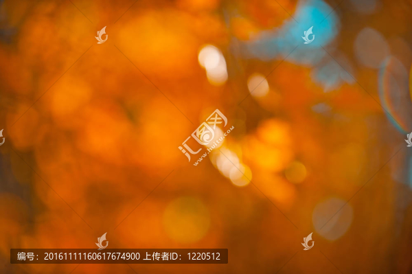 摘要橙色背景虛化；完美的秋天的背景