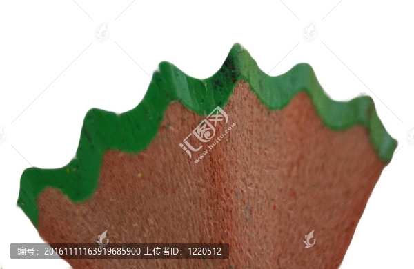 綠色的鉛筆屑分離