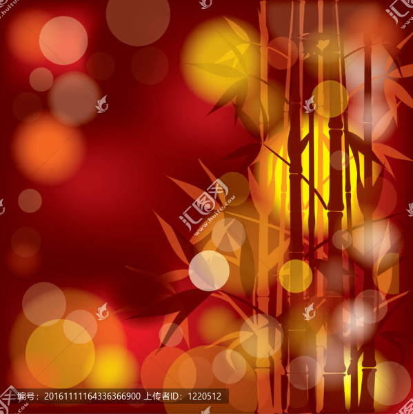 竹抽象背景；向量