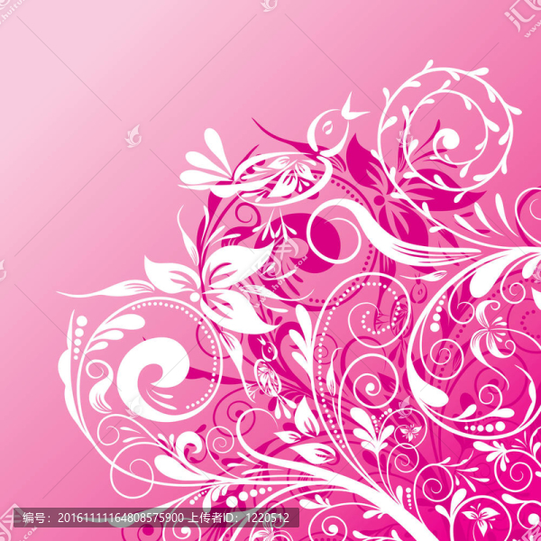 花的抽象背景；向量