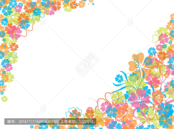 花的抽象背景；向量