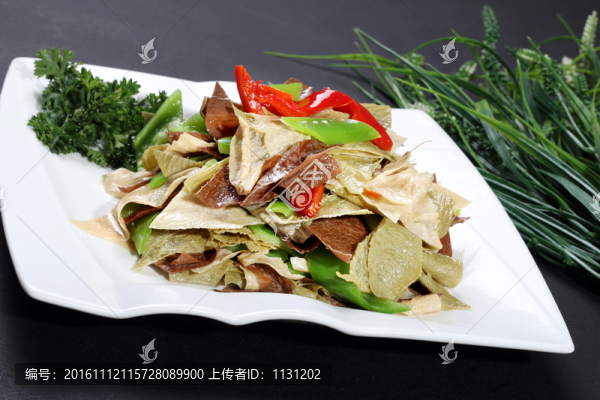 炒三色干豆腐