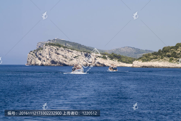 在Kornati群島Dugi,Otok,Cliff