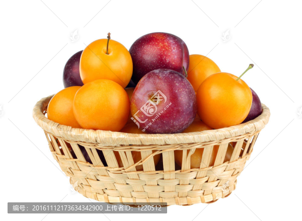 紫色和黃色的李子