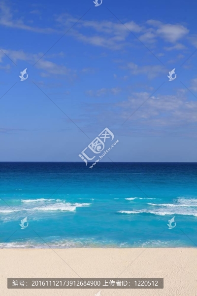 加勒比海綠松石海灘白色沙灘