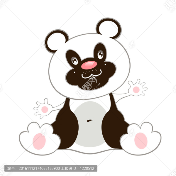 坐在熊貓