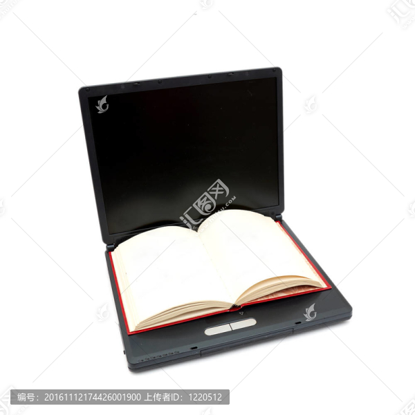 打開筆記本電腦的書