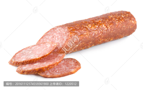 多汁的煙熏香腸