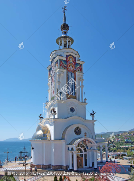 Saint,Nikolas教堂和一座燈塔；克里米亞