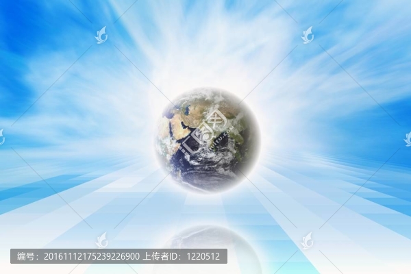 藍色天空中的行星