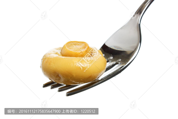叉子上的蘑菇
