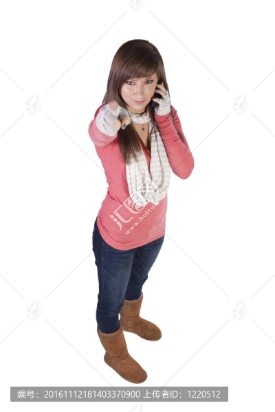美麗的女孩給豎起大拇指