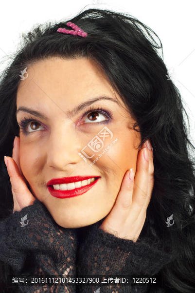閉著眼睛的女人做夢