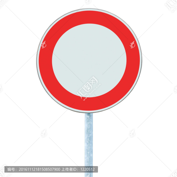 歐洲無車警告標志隔離