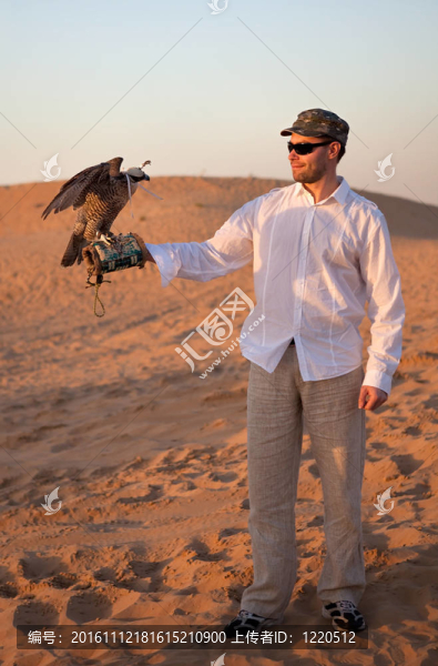 獵人與一只鷹