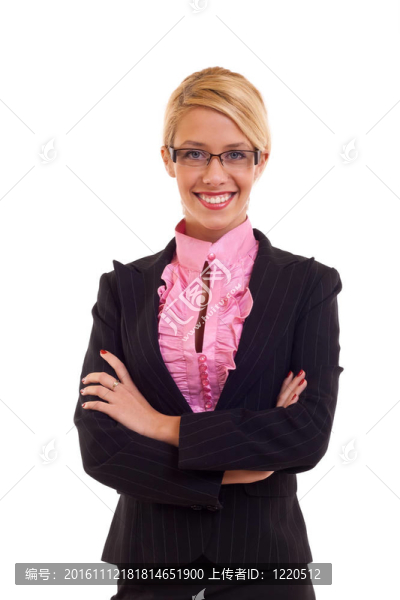 金發(fā)女郎微笑著