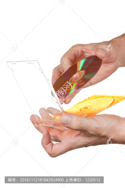 手上的光盤盒