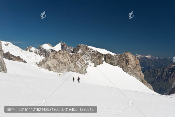 勃朗峰-,Mer,de塔絲冰川